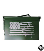 "Anatomy Of A Pew" American Flag .50-Cal Ammo Can - Right Side