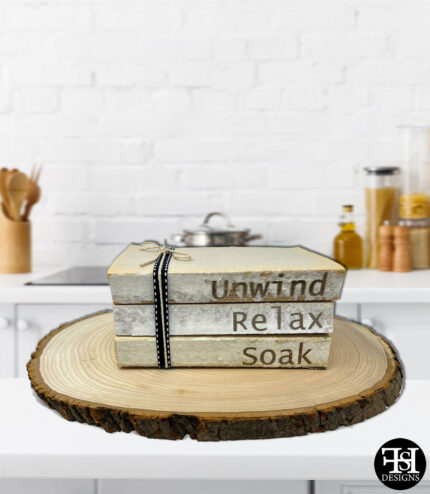 "Unwind, Relax, Soak" Decorative Books