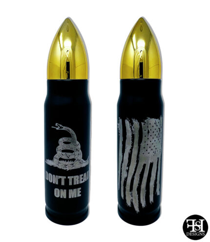 "Don't Tread On Me" Black Bullet Bottle