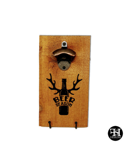 "Beer Season" Cedar Board Bottle Opener