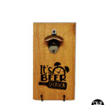 "It's Beer O'Clock" Cedar Board Bottle Opener