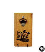 "It's Beer O'Clock" Cedar Board Bottle Opener