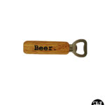 "Beer." Wood Handle Bottle Opener