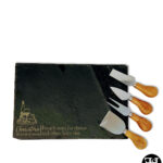 "Charcuterie - French word for cheese and other fancy shit" Slate Charcuterie Board with Knife Set