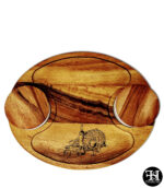 Wine & Cheese Art Acacia Wood Charcuterie Board