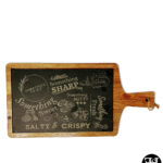 Charcuterie Map Slate and Acacia Charcuterie Board