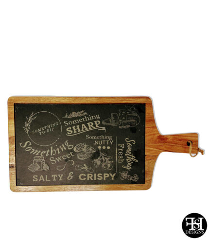 Charcuterie Map Slate and Acacia Charcuterie Board