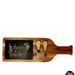 "Cheers Bitches" Wine Bottle Charcuterie Board