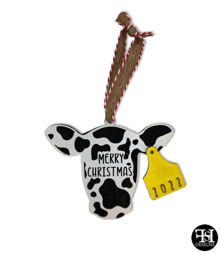 Merry Christmas Cow 2022 Christmas Ornament