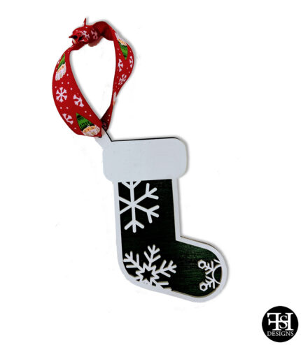 Snowflake Stocking Christmas Ornament