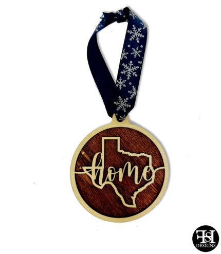 Texas "Home" Ball Christmas Ornament