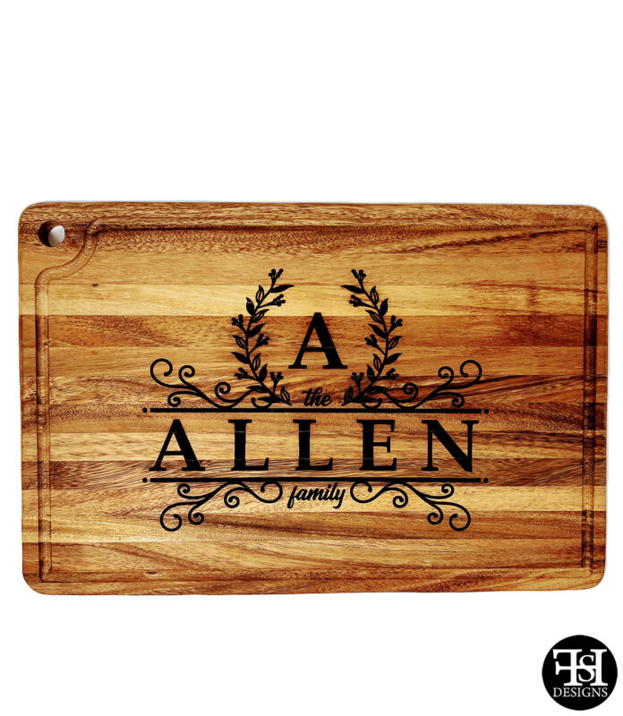 Personalized Large Acacia Cutting Board