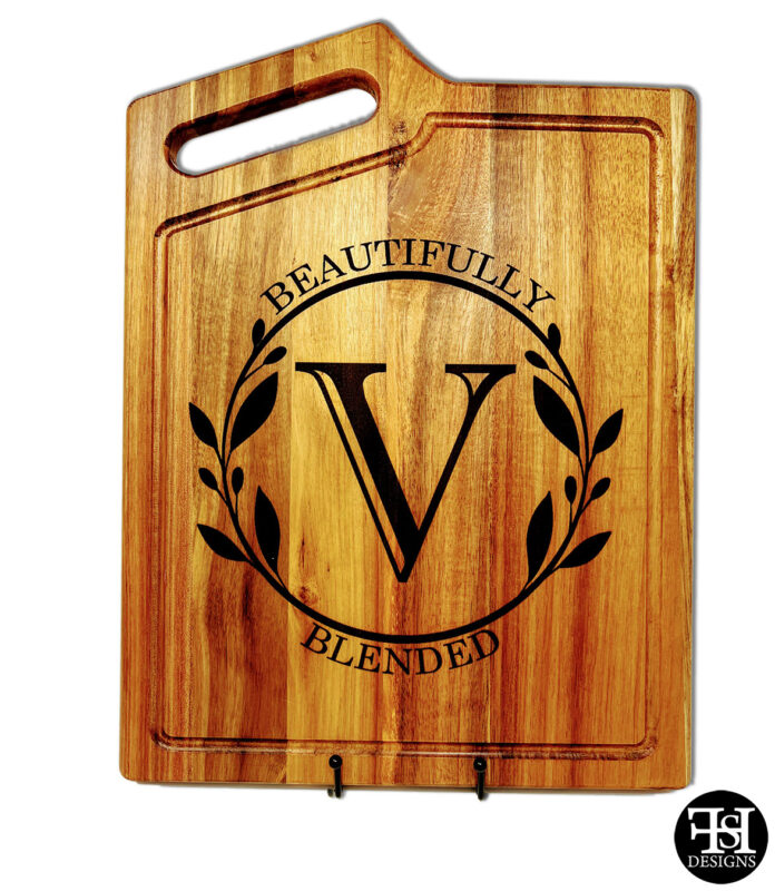 Personalized Family Monogram Acacia Cutting Board