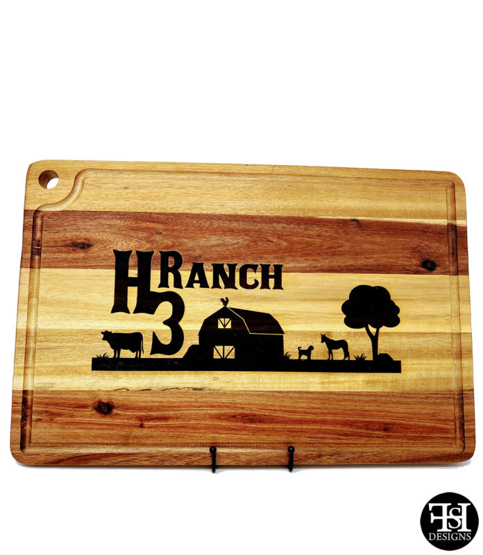 "H3 Ranch" Personalized Cutting Board