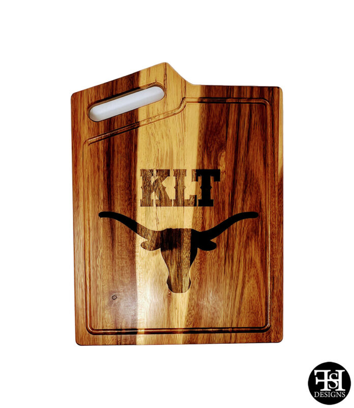 Personalized "KLT" Acacia Cutting Board