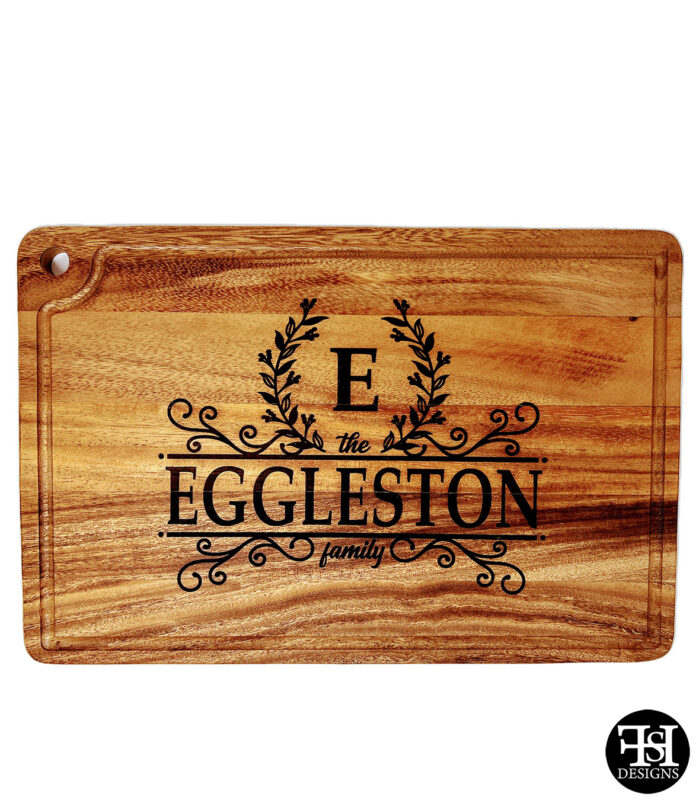 Personalized Large Acacia Cutting Board