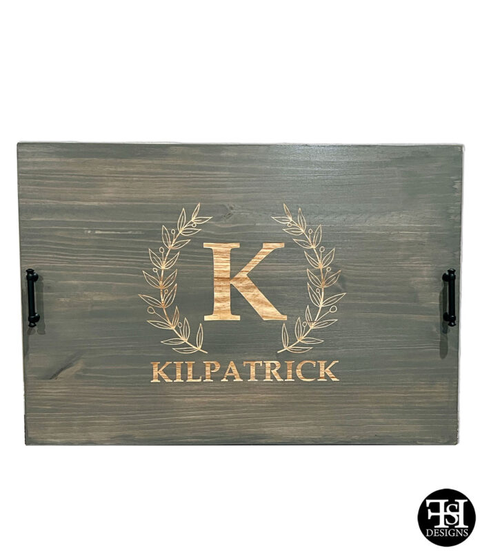 Custom Kilpatrick Monogram Stovetop Cover (Noodle Board)