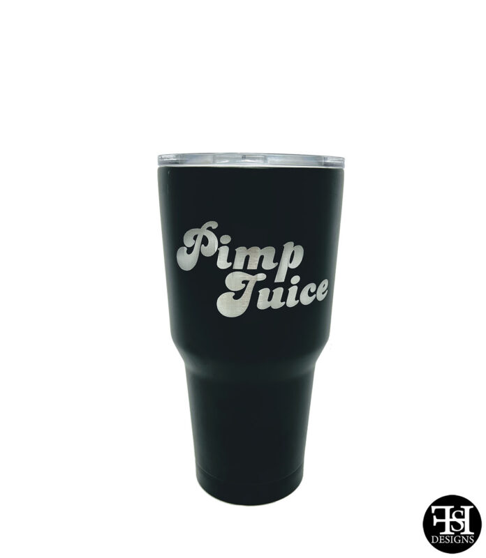 Personalized "Pimp Juice" Black 30oz Tumbler