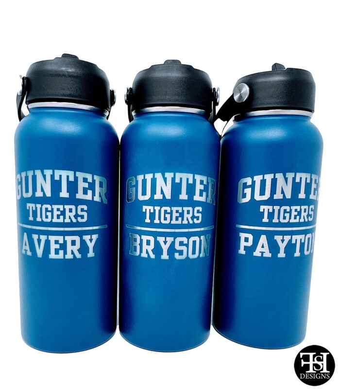 Personalized Gunter Tigers Water Bottles