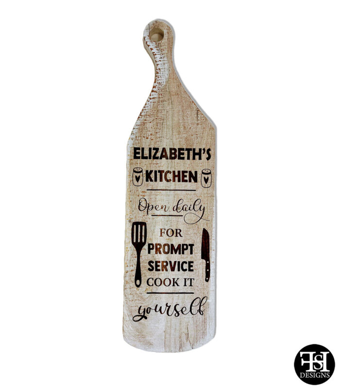 "Elizabeth's Kitchen" Paddle Sign