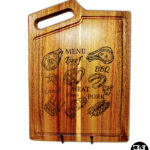 BBQ Meats Menu Acacia Wood Cutting Board