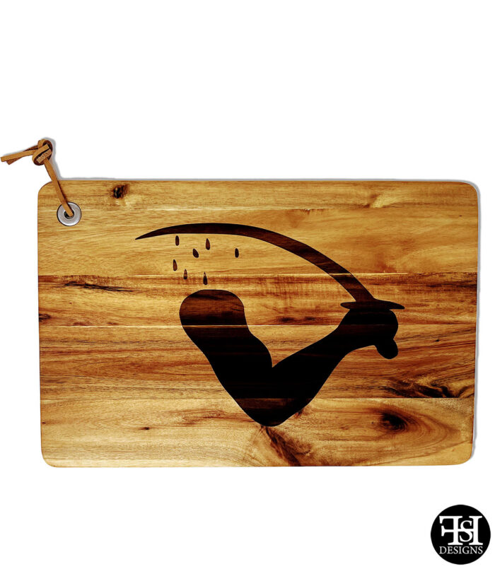 Goliad "Bloody Arm" Flag Acacia Cutting Board