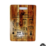Kitchen Measurement Conversions Acacia Cutting Board