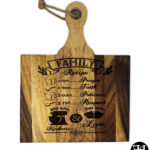 "Family Recipe" Acacia Cutting Board