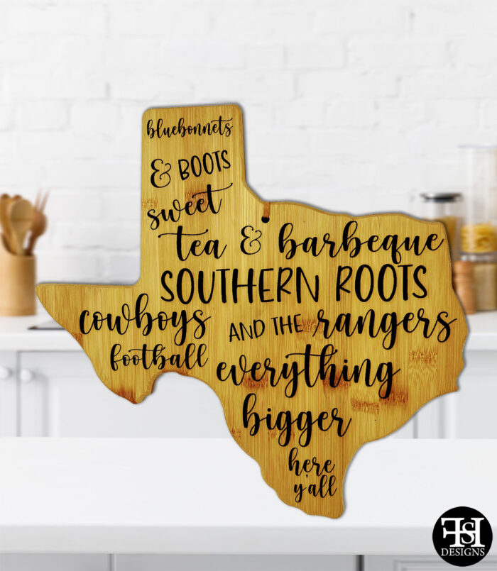 "Bluebonnets & Boots..." Texas Cutting Board