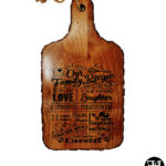 "Family Recipe" Bark Edge Cutting Board