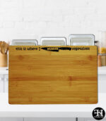 "This Is Where I Murder Vegetables" 3-Drawer Wood Cutting Board