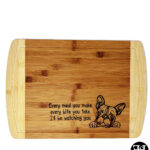 "Every Meal You Make, Every Bite You Take, I'll Be Watching You" French Bulldog Cutting Board