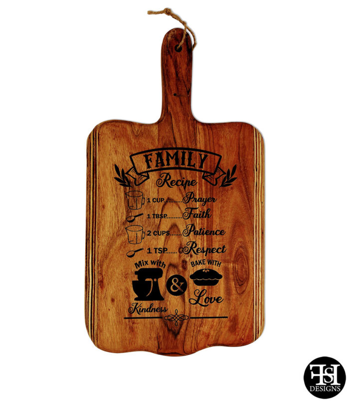 "Family Recipe" Cutting Board