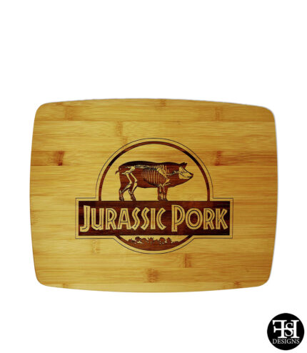 "Jurassic Pork" Bamboo Cutting Board