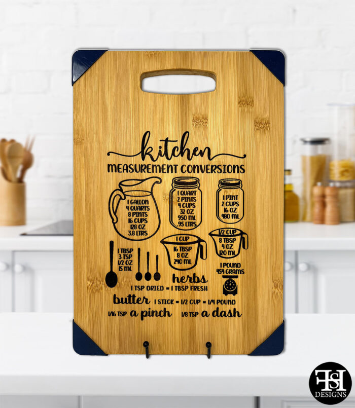 Kitchen Measurement Conversions Cutting Board