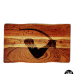 Goliad "Bloody Arm" Flag Live Edge Acacia Cutting Board
