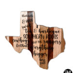 "Bluebonnets & Boots..." Texas Multi-Colored Wood Cutting Board