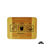 Salt. Tequila. Lime. Repeat Small Bamboo Cutting Board