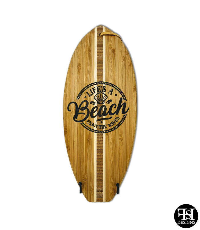 "Life's A Beach" Surfboard Cutting Board
