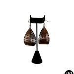 3-D Wood Loop Earrings
