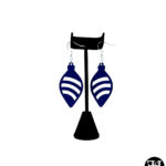 Blue Christmas Light Earrings