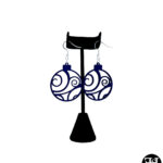 Blue Christmas Ornament Earrings