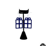 Blue Christmas Present Earrings