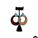 Leather Loop Hoop Earrings