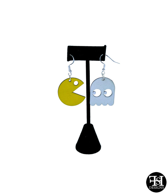 Pacman and Ghost Earrings