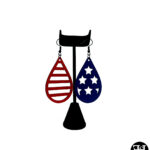 Stars and Stripes Teardrop Earrings