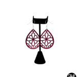 Decorative Cross Leaf Teardrop Earrings