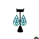 Decorative Triangles Teardrop Earrings