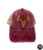 Deer Skull Ponytail Hat Front