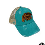 "Mama" Bear Patch Ponytail Hat